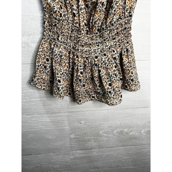 Max Studio Peplum Women Floral Print Top Small NEW - Picture 3 of 7